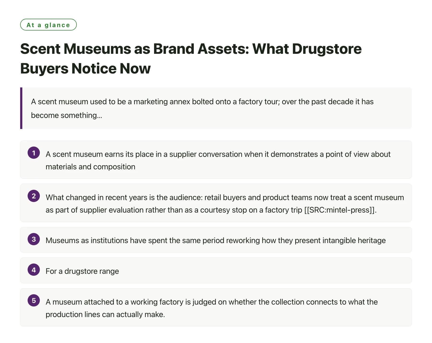 Scent Museums as Brand Assets: What Drugstore Buyers Notice Now——全文要点速览